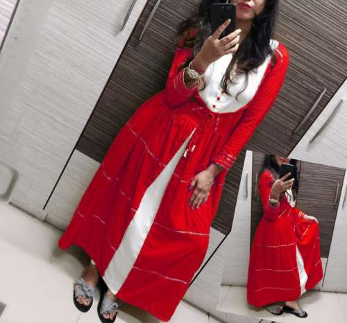 Party wear Selfie long gown style Kurti 