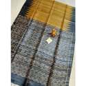 Designer Ikat Style Tussar Silk Saree thumb 1