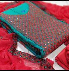 Cotton Unstitched Suit For Women