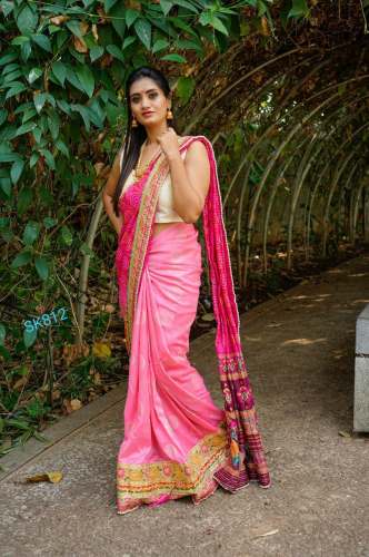 Designer Lace Border Gotta Patti Saree