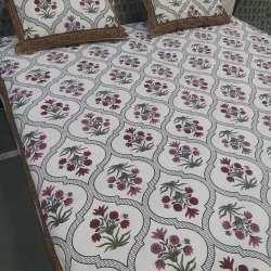 Hand block printed Bed sheet