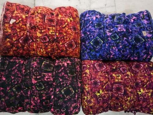 American crepe color Geometrical Print