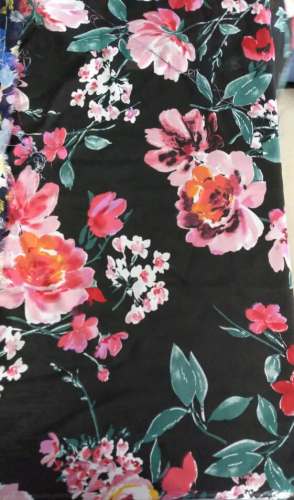 Amrican Crepe peony and Jasmine Print