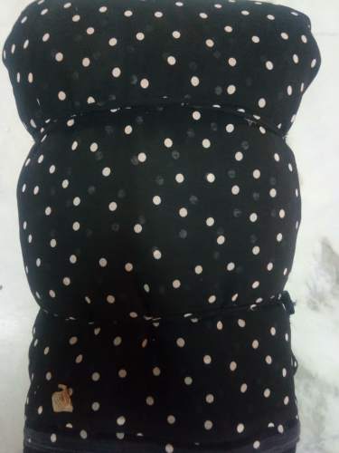 black base dot Georgette print