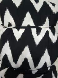 crepe Black In white 