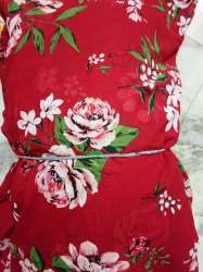 dark red rosevilla print