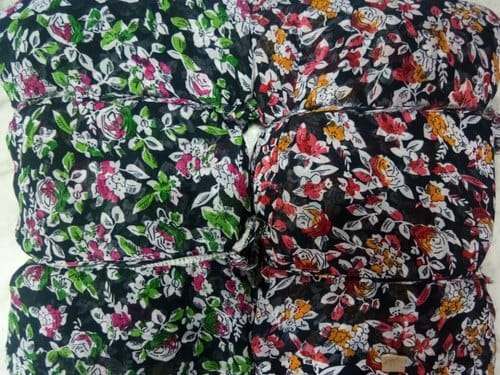 fancy green and red print