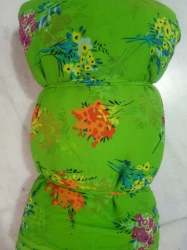 green surface flower print