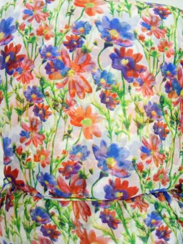 Light base flower chiffon fabric