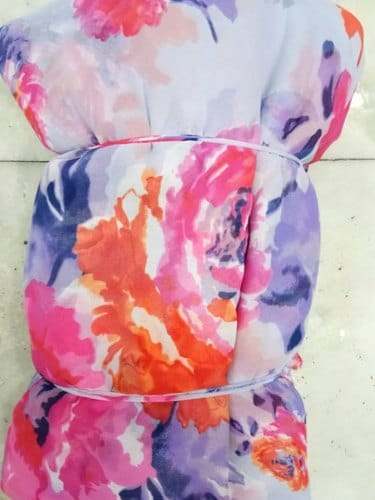 light base flower chiffon 