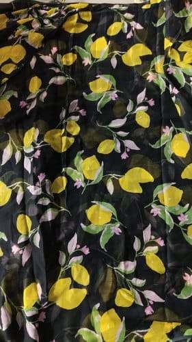 Mango print chiffon fabric