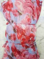 red flower fancy print