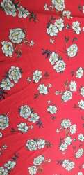 Red in flower design american print