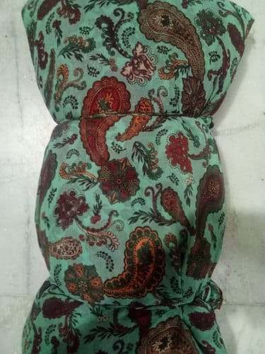 red paisely design