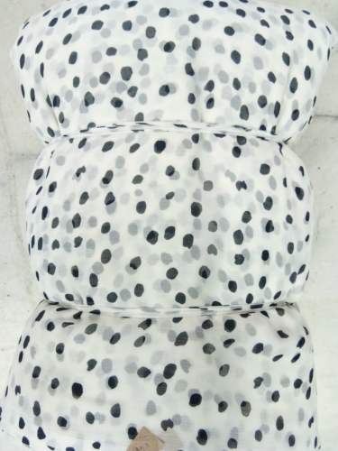 white aned black dot print