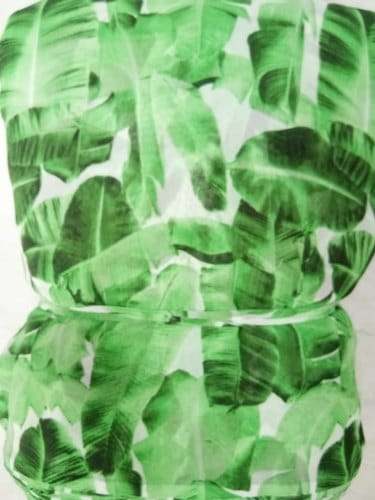 white with leaves in Georgette 