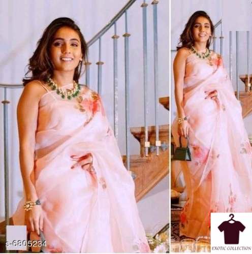 Evergreen Beautiful Designer Organza Sarees