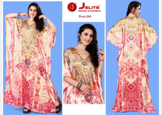 Japan Satin Silk Kaftan style Kurti by exotic collection