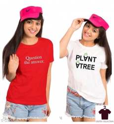 Plus Size Danica Typical Cotton Printed T-Shirts