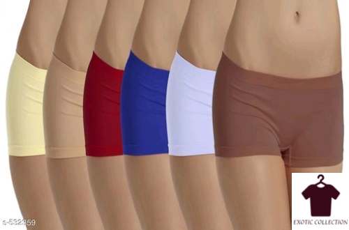 Womens Solid Viscose Spandex Shorts Combo