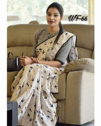 Trendy digital Printed saree by Sara Fashion