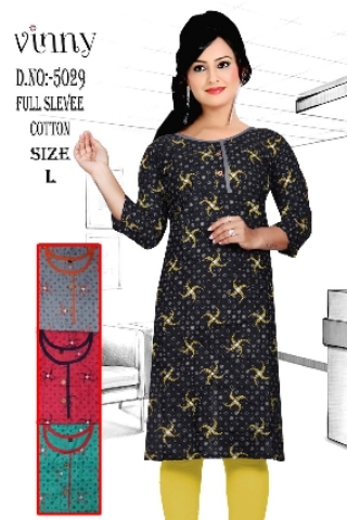 Designer Cotton Kurti For Girls