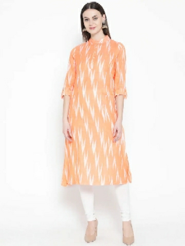 ikkat cotton kurti