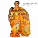 linen saree digital print 
