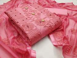 cotton unstitched dress material