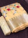 Exclusive jacquard border Saree thumb 4
