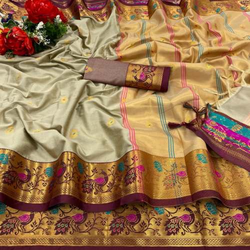 Peacock Design paithani saree for Ladies