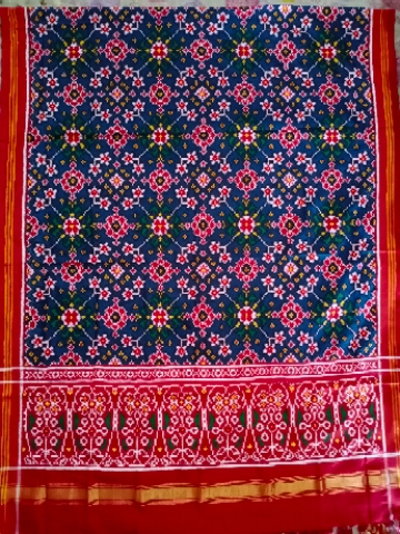 Double Ikat Patola Duppta by krishna patola art