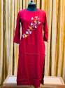 Embroidered Rayon Kurti thumb 3