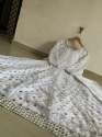 Designer White Mirror work Gown thumb 3