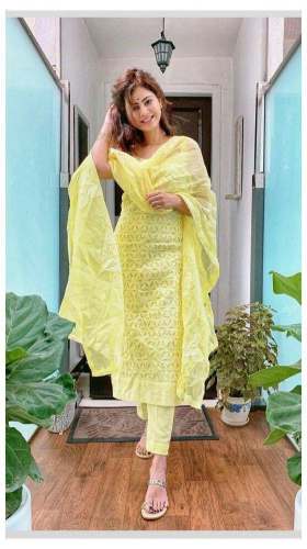 Fancy Chain stitch Readymade suit  by Aapani Dukan