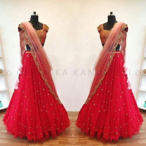 Festival Wear Red Lehenga choli