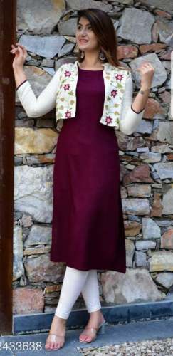 Designer Rayon Kurti With Koti by J K Enterprise