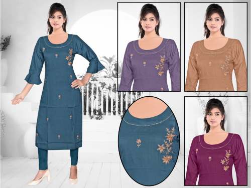 Fancy Casual Wear Rayon Kurti by J K Enterprise