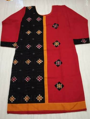 Ikat Cotton Kurti by Meher handlooms