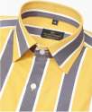 Stunning Yellow and Grey Strip Shirt thumb 1