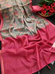 Designer Printed Cotton Silk Saree