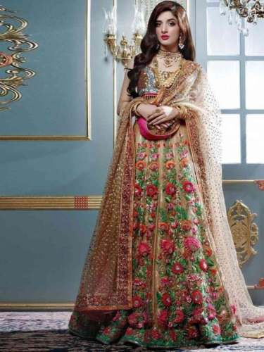 Heer Embroidered Semi Stitched Lehenga Choli 