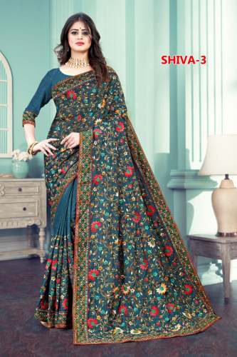 Dola Silk Embroidery Saree 