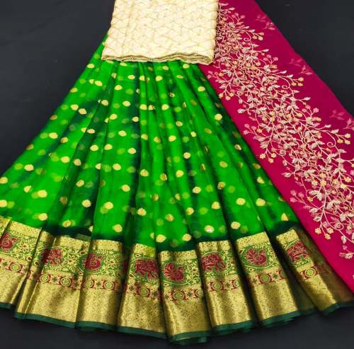 Fancy Banarasi Meena Butti Lehenga Choli