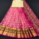 Fancy Banarasi Meena Butti Lehenga Choli thumb 3