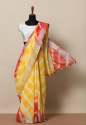 Designer Shibori Linen Cotton Saree thumb 3