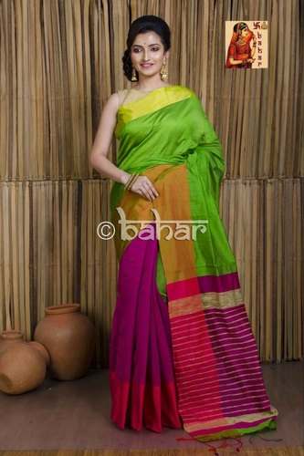 Fancy Bengal Handloom Silk Cotton Saree For Ladies by Fashion Bees