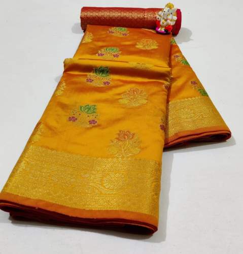 Wedding Wear pure Soft Banarasi Silk Saree  by dhwaja export