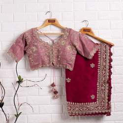 wedding wear with Heavy Embroidery Saree