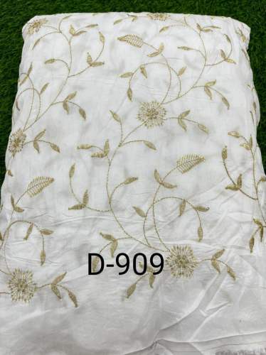 New Sequence Embroidery Dola Silk Fabric 